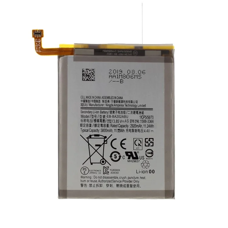 Batería De 2920mAh Li-Polymer Para Samsung Galaxy A20E / A20