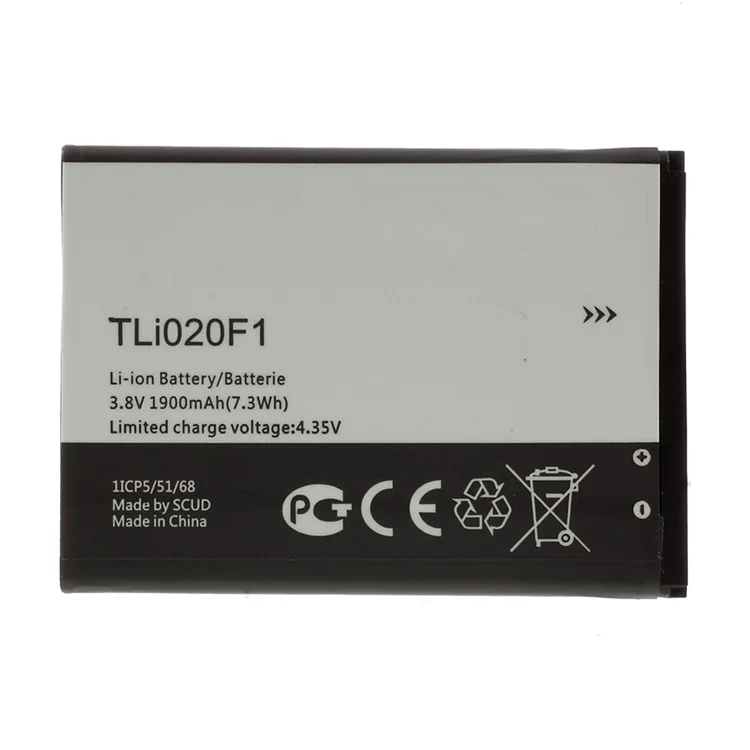 OEM TLi020F1 1900mAh Li-ion Battery for TCL J720T J726T J720 J728T
