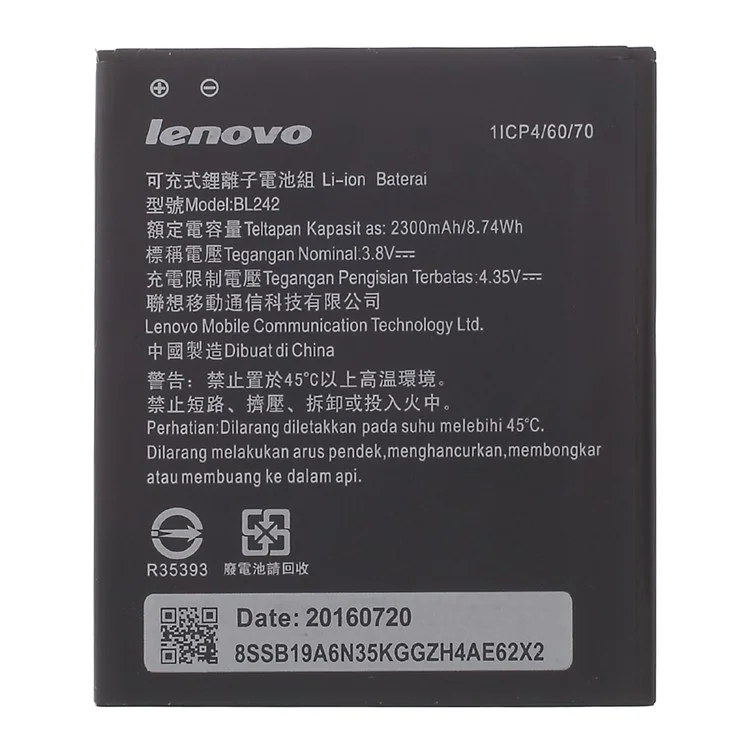 OEM 2300mAh Li-ion BL242 Battery Replacement for Lenovo K3 Music Lemon / A3860 A3580 A3900