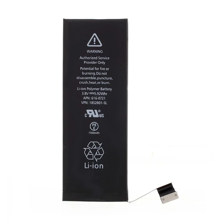 3.8V 1560mAh Li-ion Battery Replacement for iPhone 5s (Without Logo)