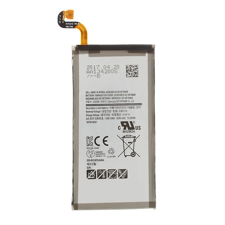 EB-BG955ABE 3.85V 3500mAh Li-ion Battery Replacement (CE/FCC) for Samsung Galaxy S8 Plus G955