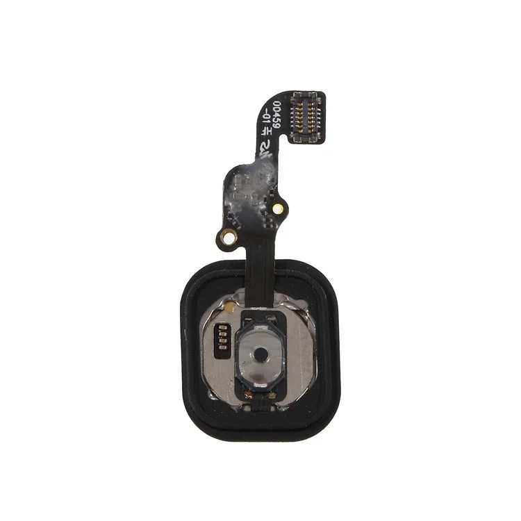 Кнопка домашнего ключа Fingerprint Flex Cable с резиновым уплотнительным кольцом для iPhone 6s Plus / 6s (без логотипа) - Черный