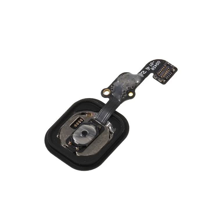 Кнопка домашнего ключа Fingerprint Flex Cable с резиновым уплотнительным кольцом для iPhone 6s Plus / 6s (без логотипа) - Черный