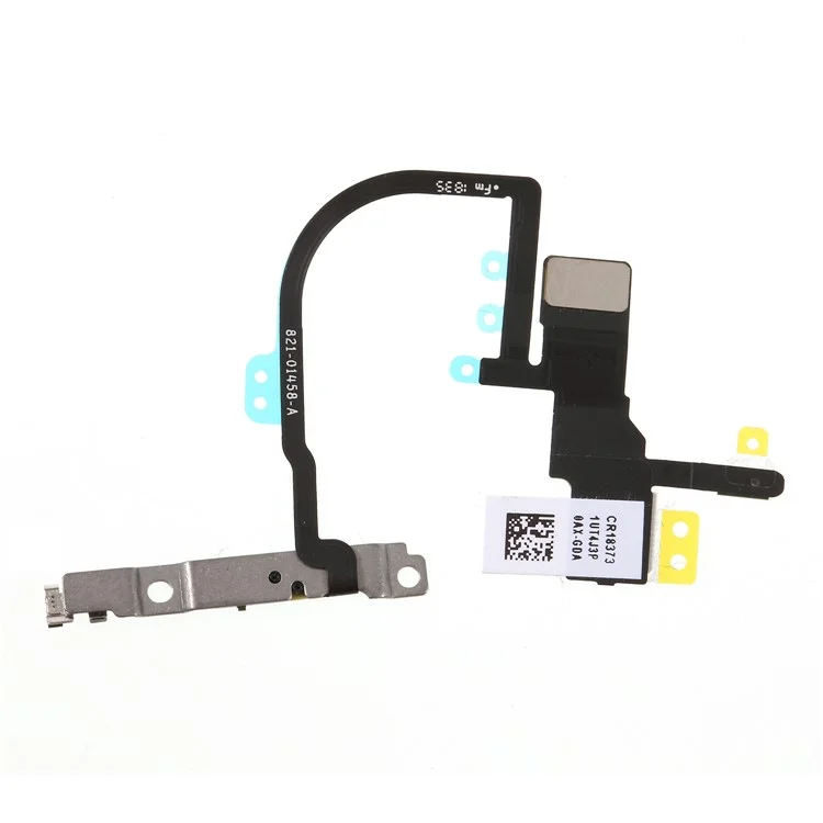 OEM Power ON/OFF Switch Button Flex Cable with Metal Plate Replacement Part for iPhone XS Max 6.5 inch