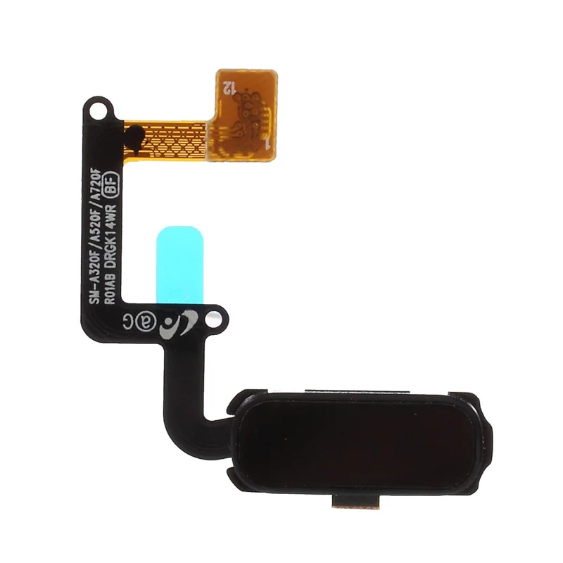 Oryginalny kabelfleksgowy przycisku skanera linii papilarnych do Samsung Galaxy A3 (2017) / A5 (2017) / A7 (2017) - Czarny
