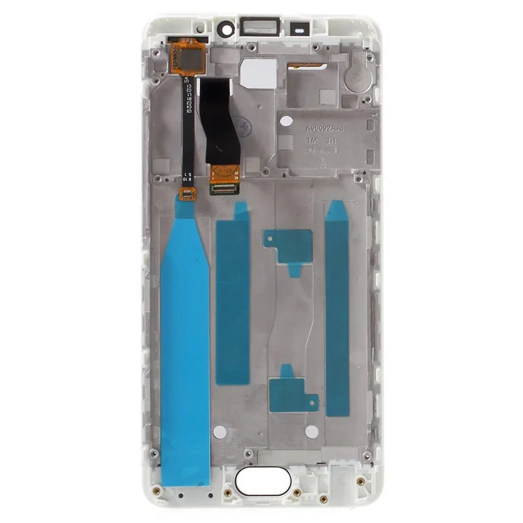 Écran LCD et Assemblage de Numériseur OEM + Cadre Pour Meizu M5 Note - Blanche