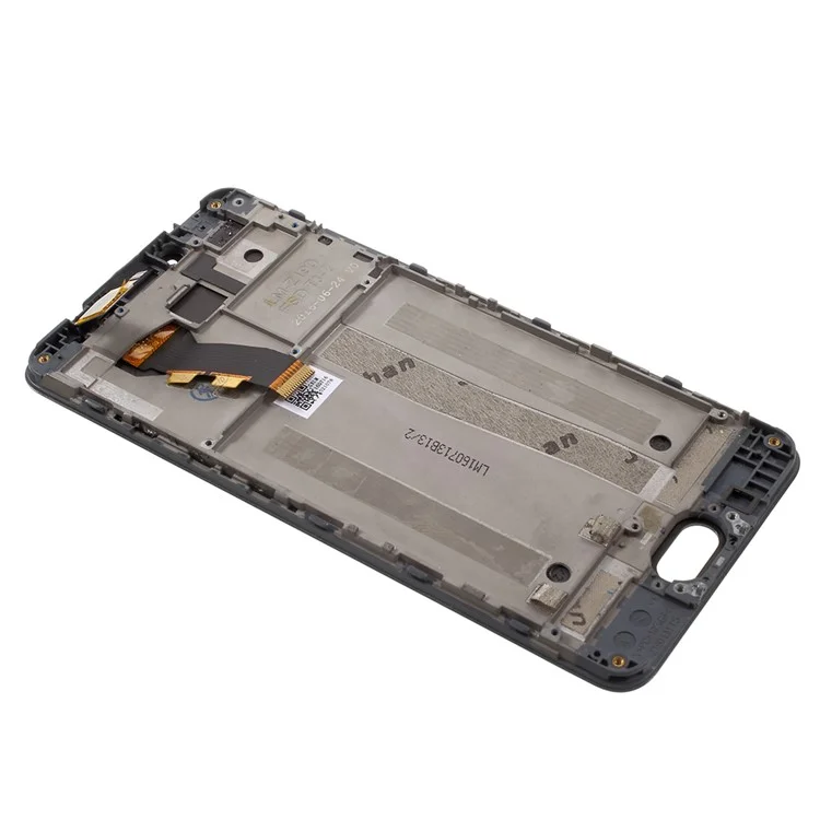 OEM LCD Screen and Digitizer Assembly + Frame Part Replacement for Meizu m3s - Black