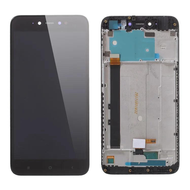 Tela LCD e Montagem de Digitalizadores Com Quadro Para Xiaomi Redmi Note 5A Prime / Y1 (índia) - Preto