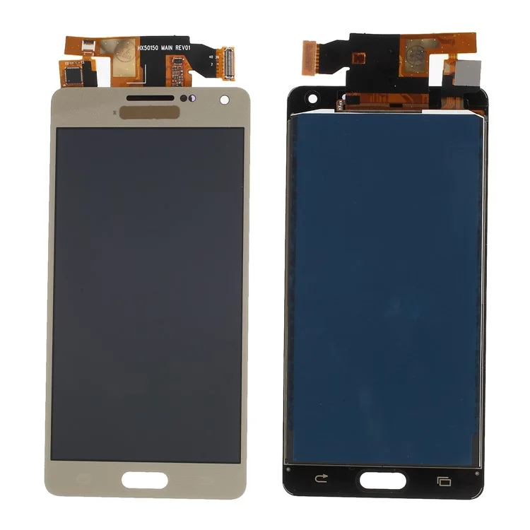 LCD Screen and Digitizer Assembly Part with Screen Brightness IC for Samsung Galaxy A5 SM-A500F (2014) - Gold
