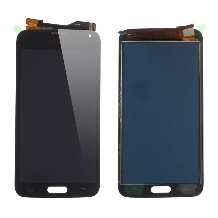 LCD Screen and Digitizer Assembly Part with Screen Brightness IC for Samsung Galaxy S5 G900 - Black