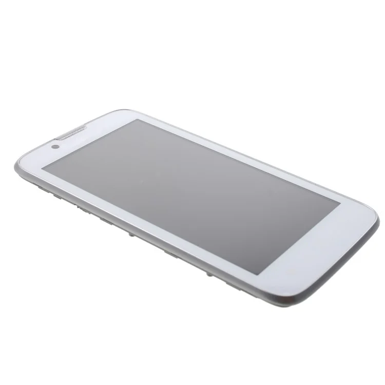 OEM LCD Screen and Digitizer Assembly with Front Housing for Lenovo A328 - White