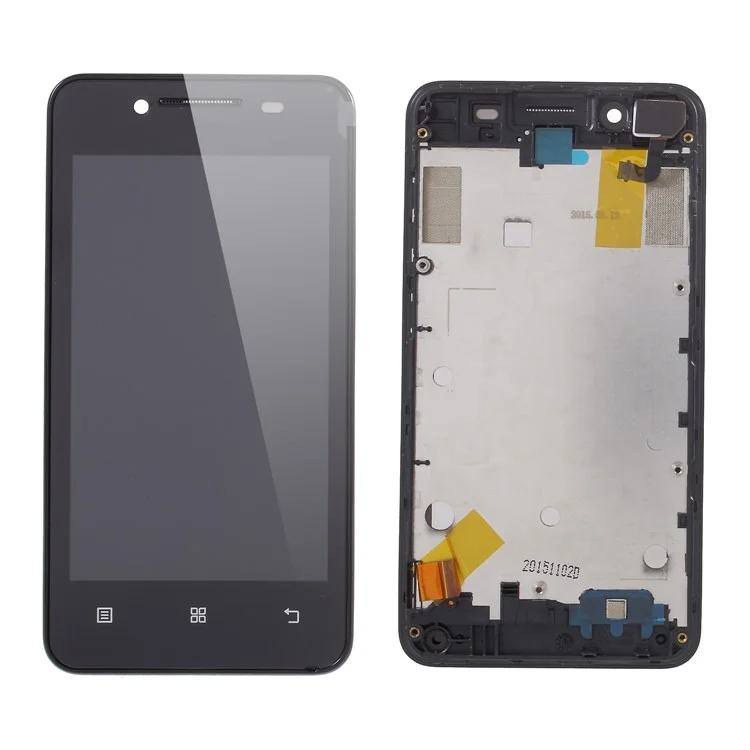 OEM LCD Screen And Digitizer Assembly Com Alojamento Frontal Para Lenovo A319 - Preto