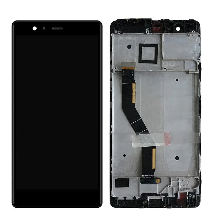 Assemblaggio di Schermo e Digitalizzatore LCD + Frame Per Huawei P9 Plus (senza Logo) - Nero