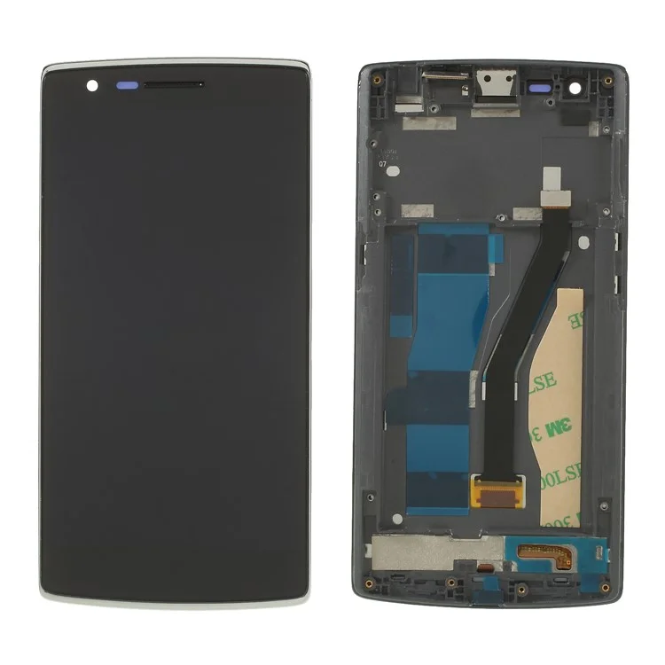 LCD Screen and Digitizer Assembly + Frame Replacement for OnePlus One - Black