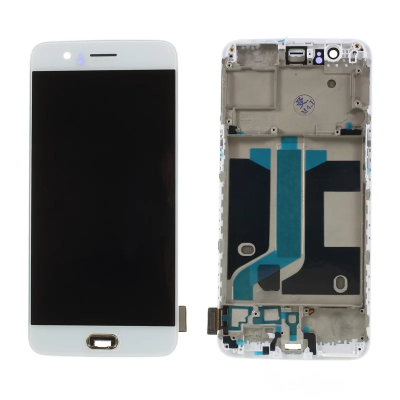 OEM LCD Screen and Digitizer Assembly + Frame Replace Part for OnePlus 5 - White