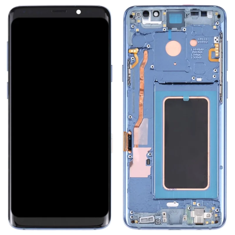 For Samsung Galaxy S9 G960 OEM LCD Screen and Digitizer Assembly + Frame Part (without Logo) - Blue
