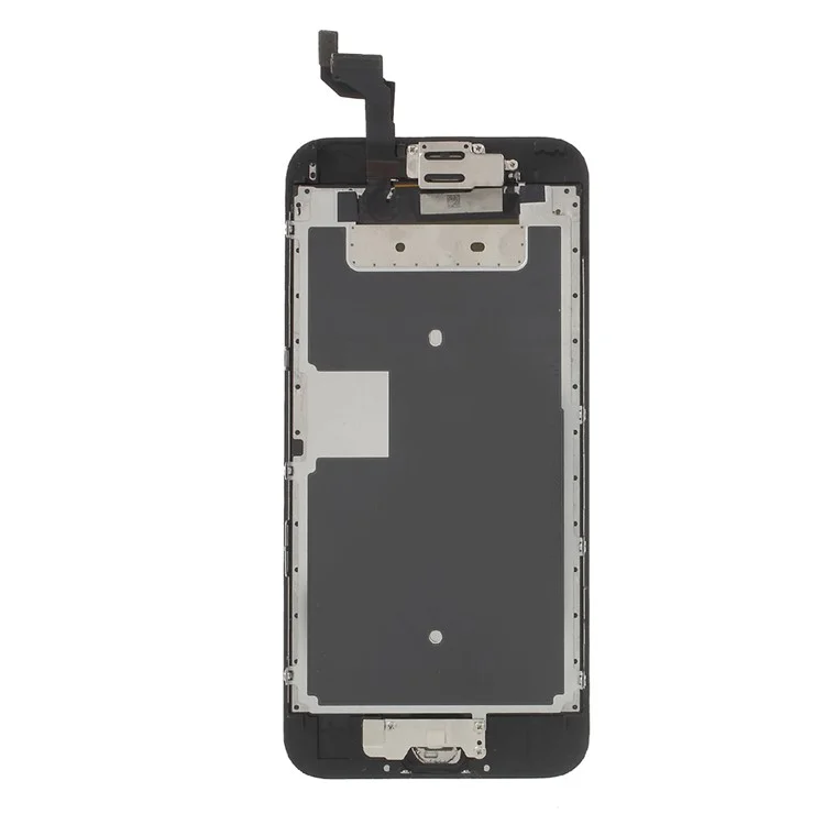 Para o Iphone 6s Plus LCD Screen And Digitizer Assembly Com Estrutura e Peças Pequenas (fabricadas Pelo Fabricante da China, Brilho 380-450cd/m2) - Preto