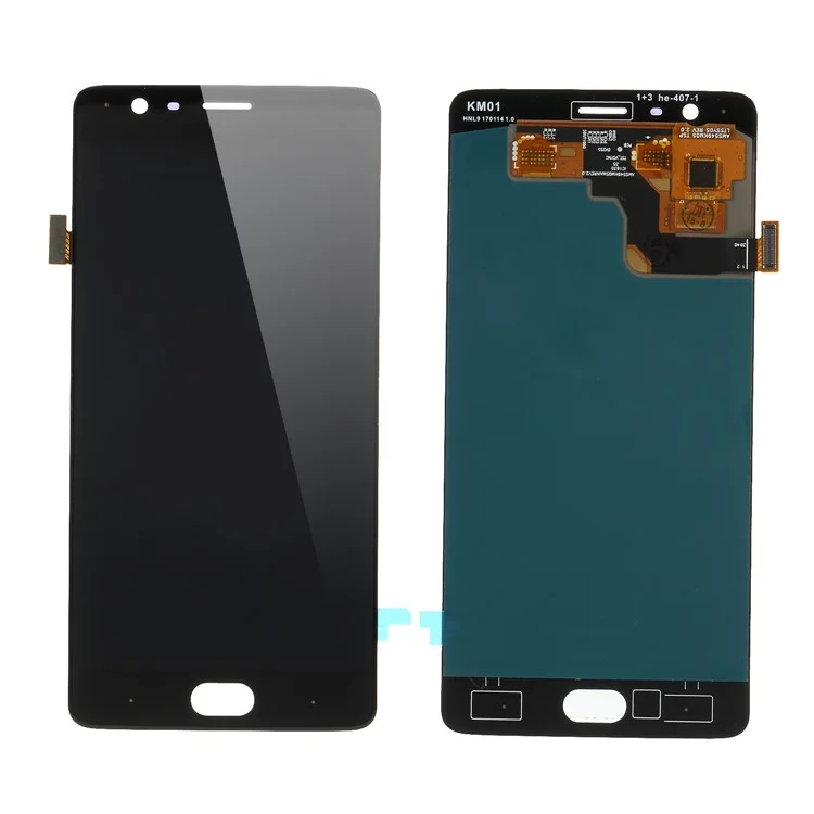 LCD Screen and Digitizer Assembly Replacement for OnePlus 3T/3 (OLED Version) - Black