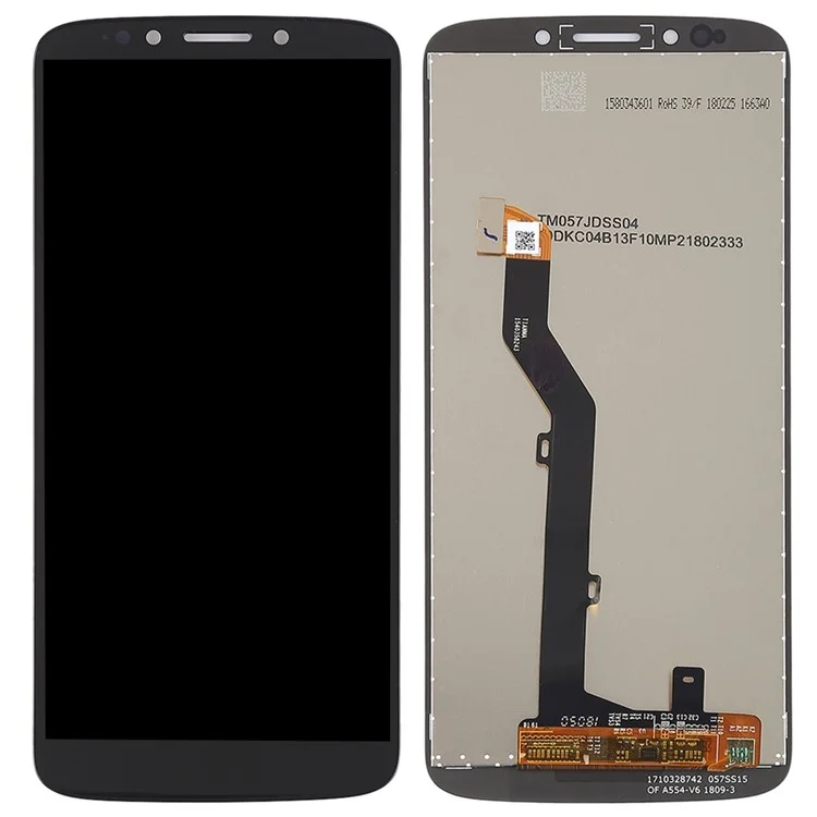 For Motorola Moto E5 LCD Screen and Digitizer Assembly Spare Part - Black