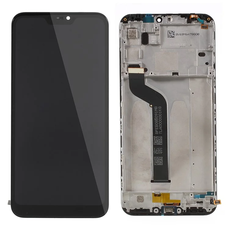 Assemblaggio di Schermo e Digitalizzatore LCD + Parte Del Telaio (senza Logo) Per Xiaomi Mi A2 Lite / Redmi 6 Pro - Nero