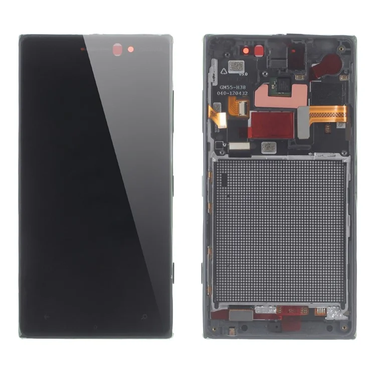 Montagem de Tela e Digitalizador LCD Com Alojamento Frontal Para Nokia Lumia 830 - Preto