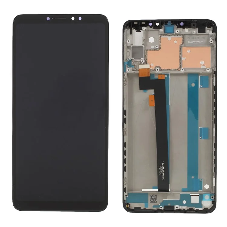 Tela LCD e Montagem do Digitalizador + Peça de Estrutura Para Xiaomi Mi Max 3 - Preto