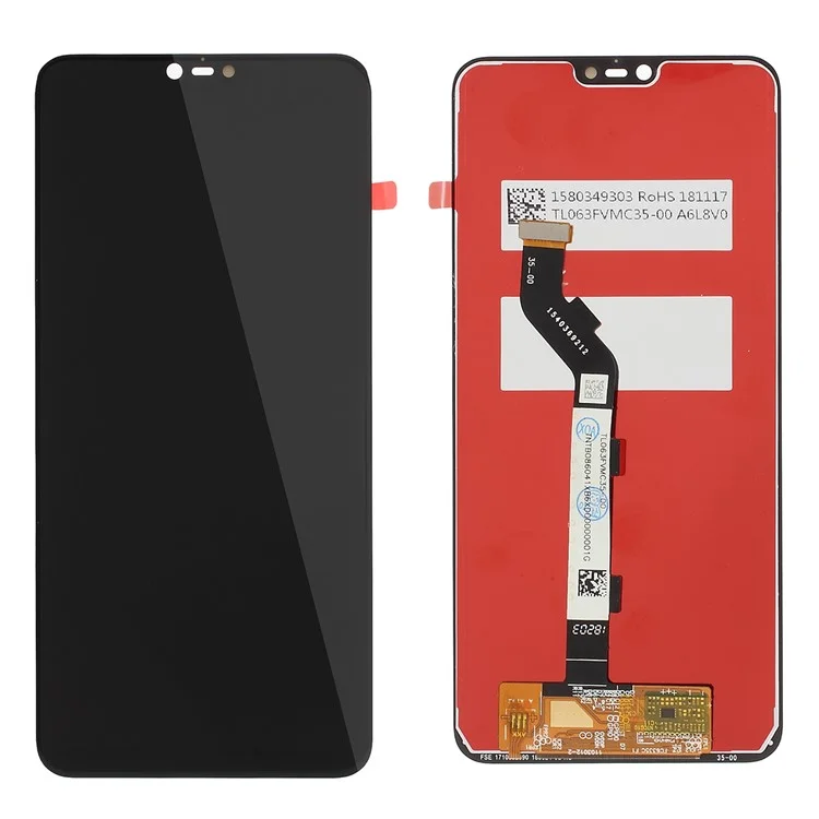 Tela LCD e Peça de Montagem do Digitalizador Para Xiaomi Mi 8 Lite - Preto