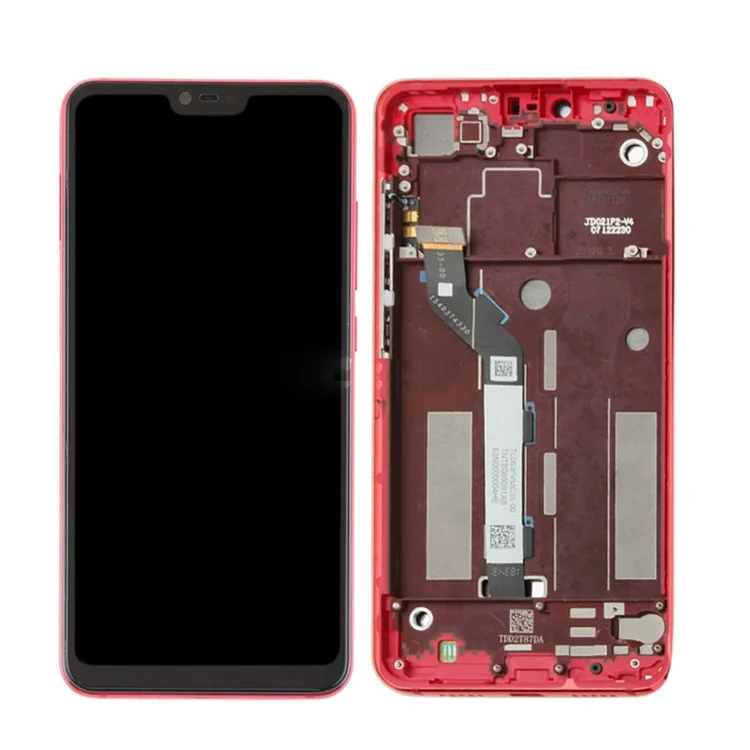 Conjunto de Pantalla LCD y Digitalizador Con Marco Para Xiaomi Mi 8 Lite / mi 8 Juvent (mi 8X) - Rojo