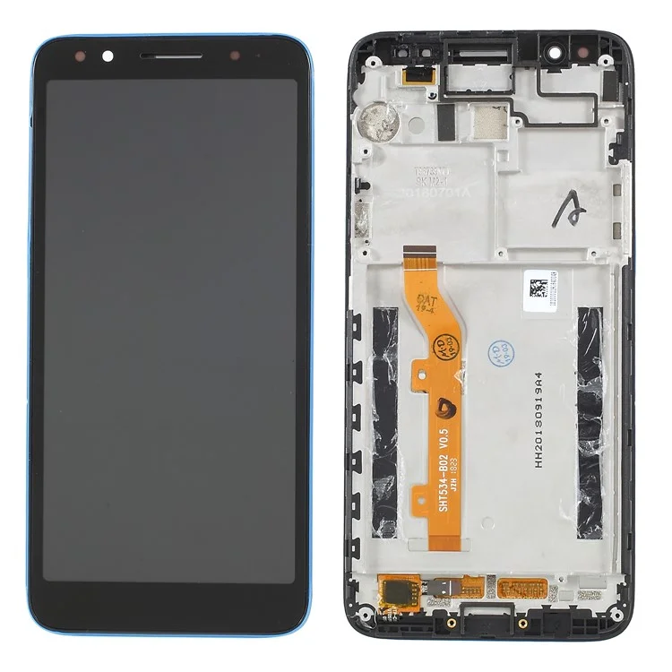 Ensamblaje de pantalla LCD y digitalizador OEM + marco para Alcatel 1X 5059