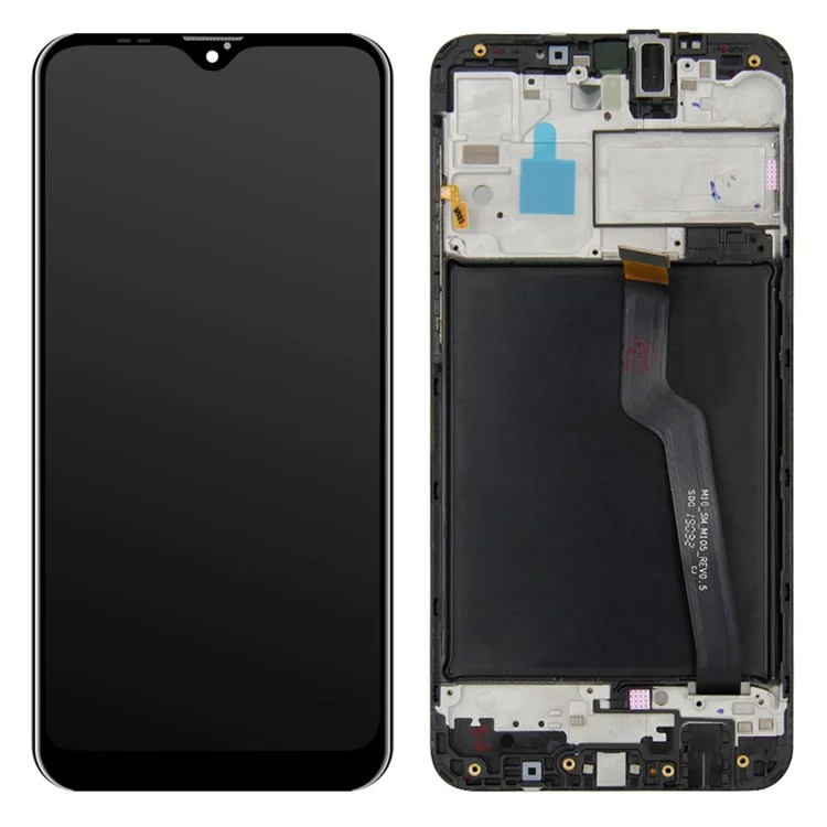 OEM LCD-Bildschirm und Digitizer-Baugruppe + Rahmenteil (ohne Logo) für Samsung Galaxy A10 A105 A105F - Schwarz