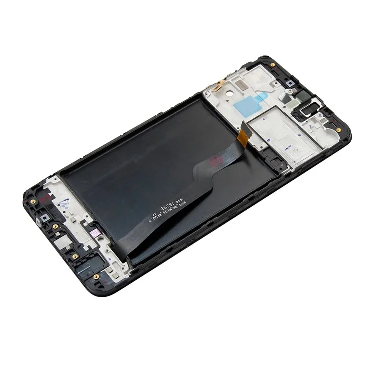 OEM LCD-Bildschirm und Digitizer-Baugruppe + Rahmenteil (ohne Logo) für Samsung Galaxy A10 A105 A105F - Schwarz