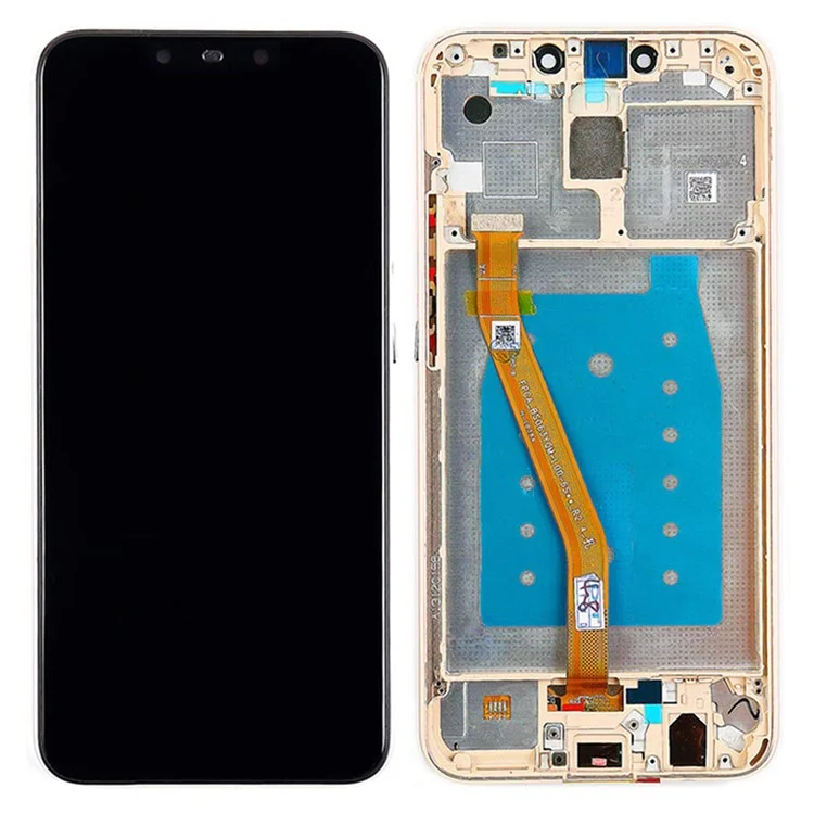 Assemblaggio di Schermo e Digitalizzatore LCD Con Telaio (senza Logo) Per Huawei Mate 20 Lite - Oro