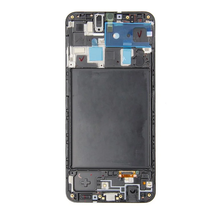 Écran LCD OEM et Numériseur Assemblage + Partie du Cadre (sans Logo) Pour Samsung Galaxy A20 SM-A205 - le Noir