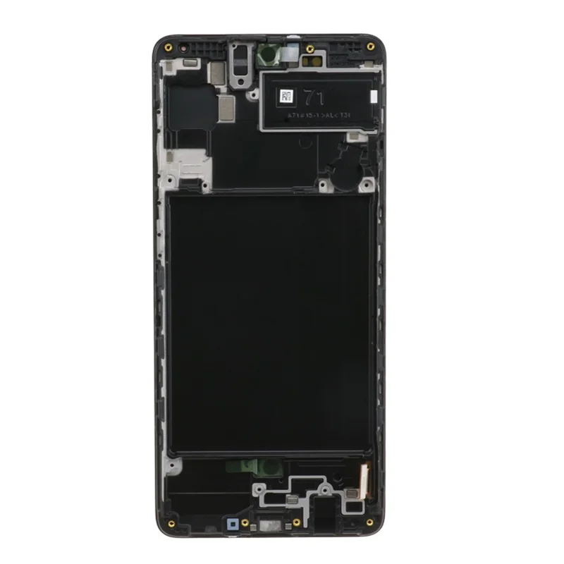 OEM LCD Screen and Digitizer Assembly + Frame (without Logo) for Samsung Galaxy A71 A715 - Black