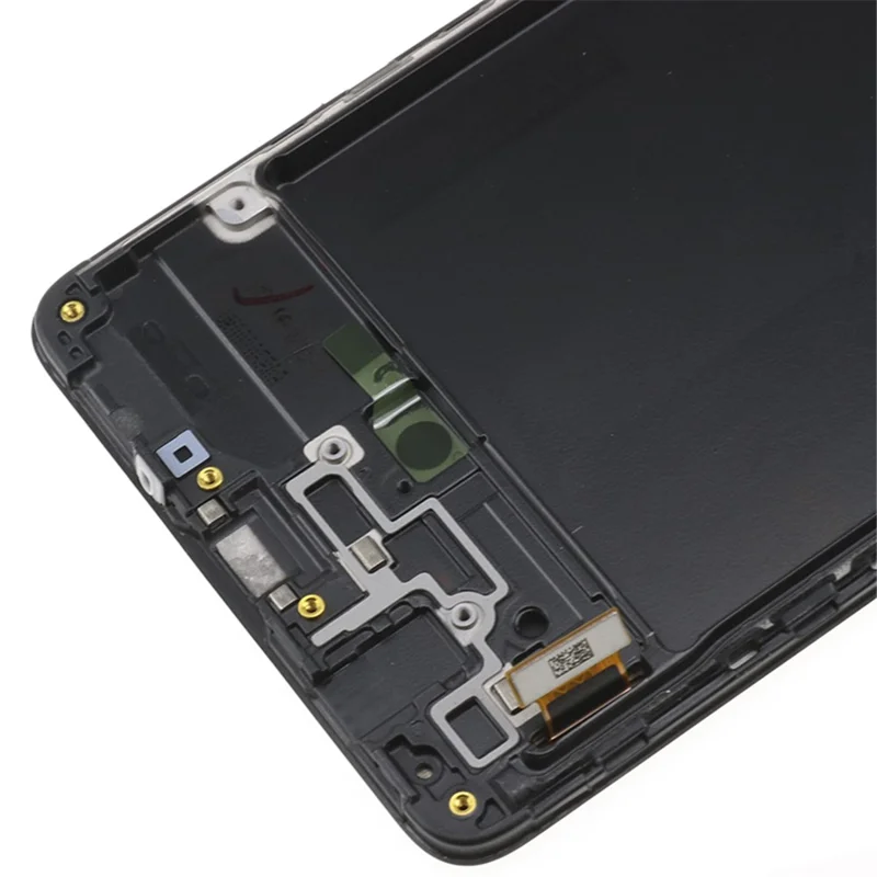 OEM LCD Screen and Digitizer Assembly + Frame (without Logo) for Samsung Galaxy A71 A715 - Black