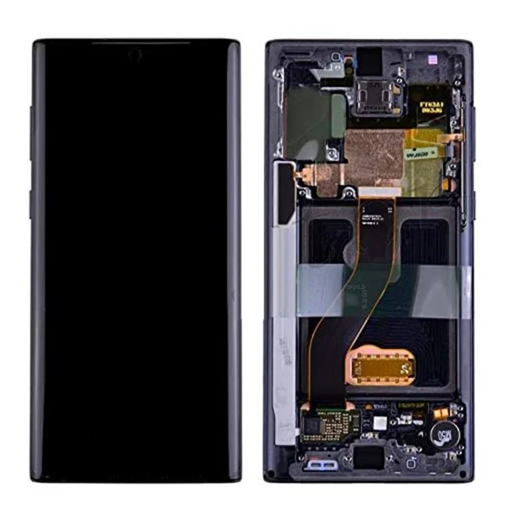 OEM LCD Screen And Digitizer Assembly + Frame Parte (sem Logotipo) Para Samsung Galaxy Note 10 N970 - Preto