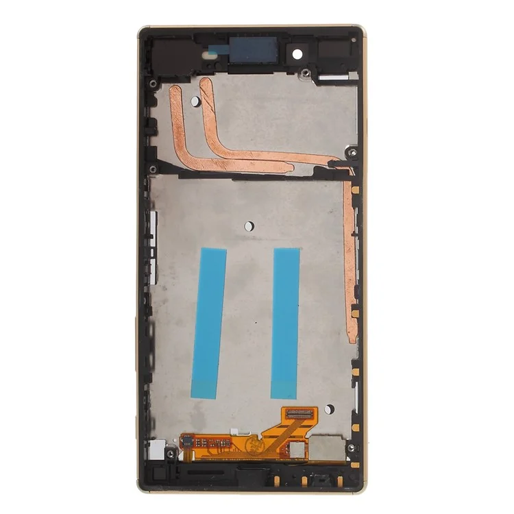 LCD Screen and Digitizer Assembly with Front Housing for Sony Xperia Z5 (OEM material assembly) - Gold Color