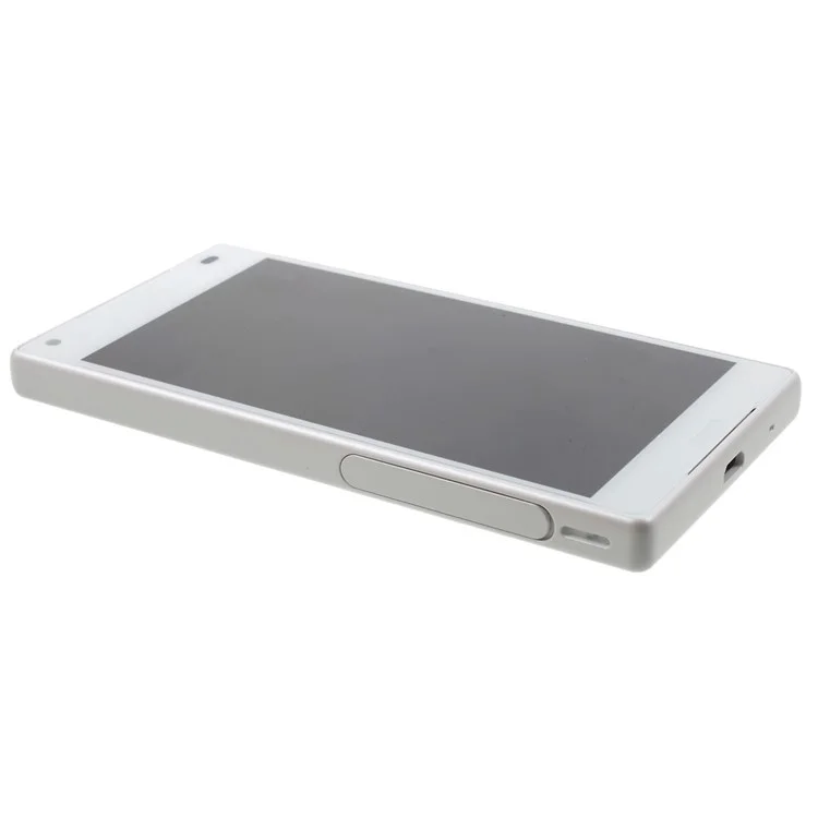 Assemblaggio di Schermo e Digitalizzatore LCD Con Alloggiamento Anteriore Per Sony Xperia Z5 Compact (materiale Oem) - Bianca