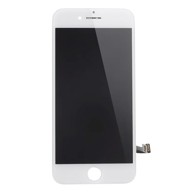 LCD Screen and Digitizer Assembly + Frame with Small Parts for iPhone 7 Plus 5.5 inch (Made by China Manufacturer, 380-450cd/m2 Brightness + Full View) (without Logo) - White