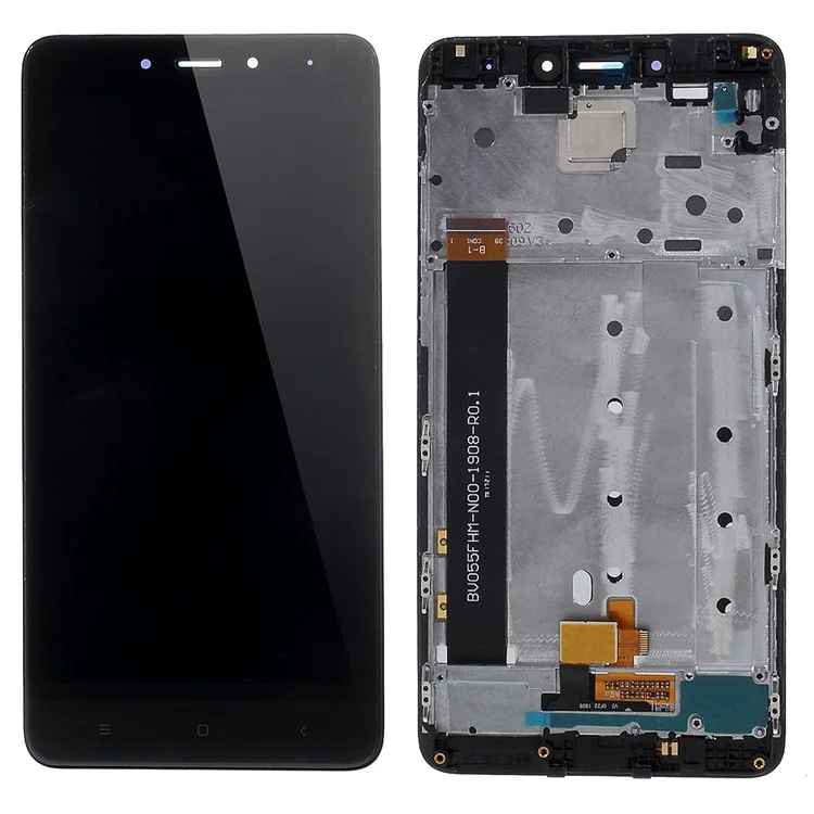 Screen and Digitizer Assembly (OEM ) + Frame Replace Part (Not OEM) for Xiaomi Redmi Note 4 - Black
