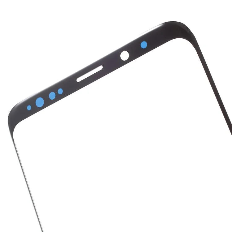 Parte da Lente de Vidro da Tela Frontal Para Samsung Galaxy S9 Plus SM-G965 (sem Logotipo) - Preto