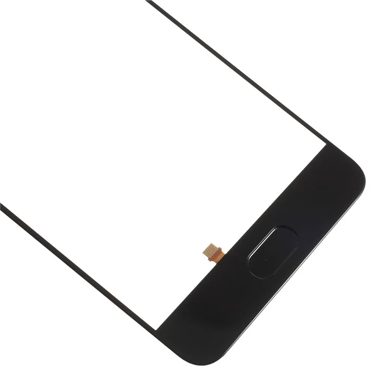 Black - For Huawei P10 Plus (without Logo) OEM Outer Front Screen Glass Lens with Fingerprint Button Flex Cable