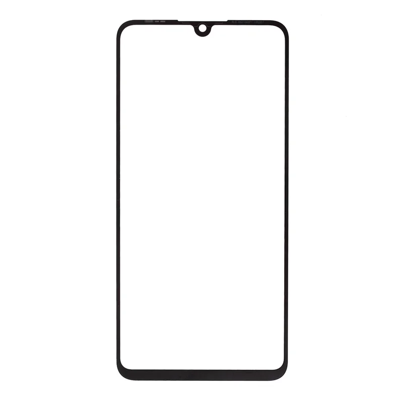 For Huawei P30 Lite Front Screen Glass Lens with Frame Replacement Part (without Logo) - Black