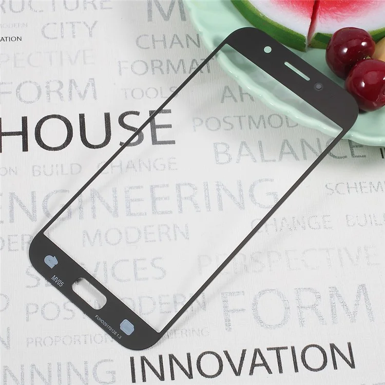 Front Screen Glass Lens Replace Part for Samsung Galaxy A7 (2017) SM-A720F - Black