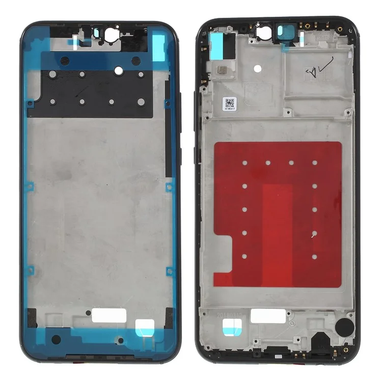 OEM Middle Plate Frame Part for Huawei P20 Lite / Nova 3e with Earpiece Mesh - Black