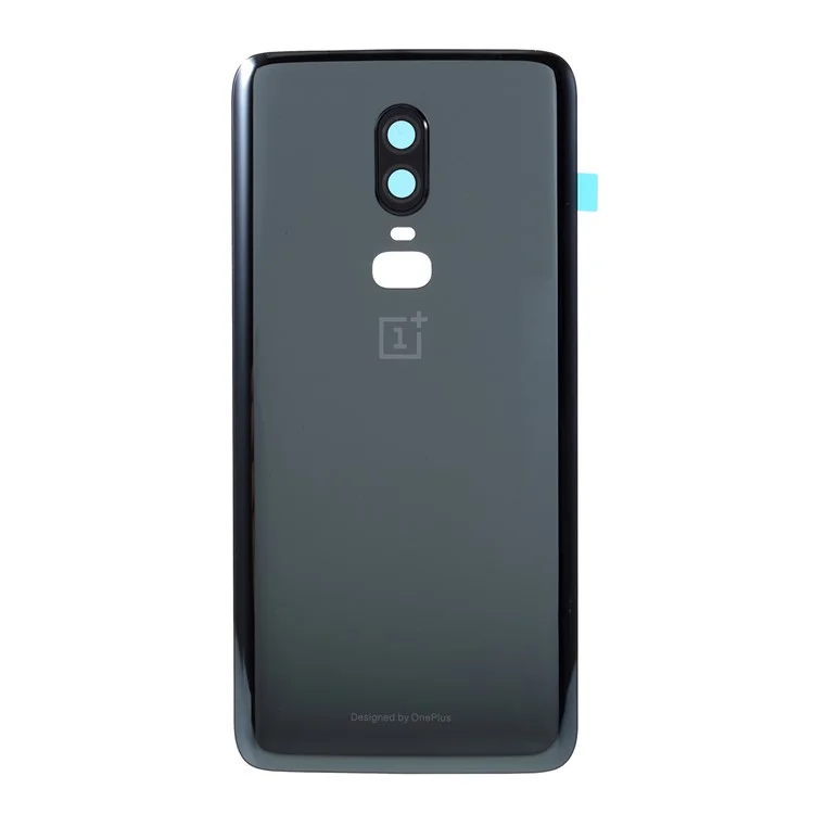 Para OnePlus 6 OEM Battery Cuber Cubierta Parte + Cubierta de Lente de Cámara - Metal Negro