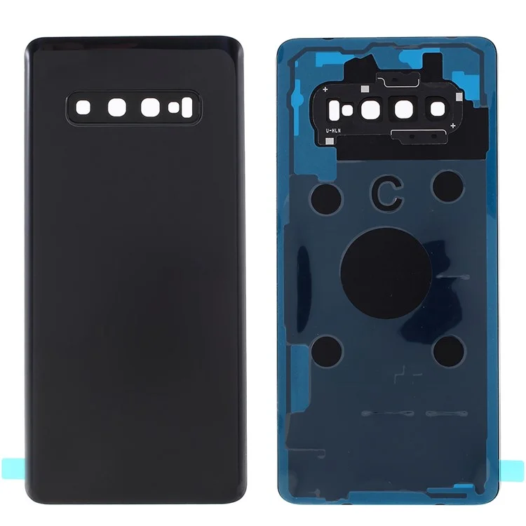 Para Samsung Galaxy S10 Plus G975 Battery Housing Cover Repair Parte - Preto