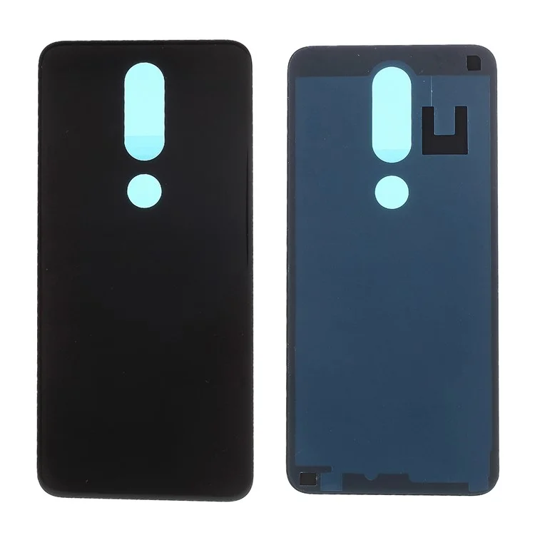 Battery Housing Door Replacement Part with Adhesive Sticker for Nokia 6.1 Plus/X6 - Black