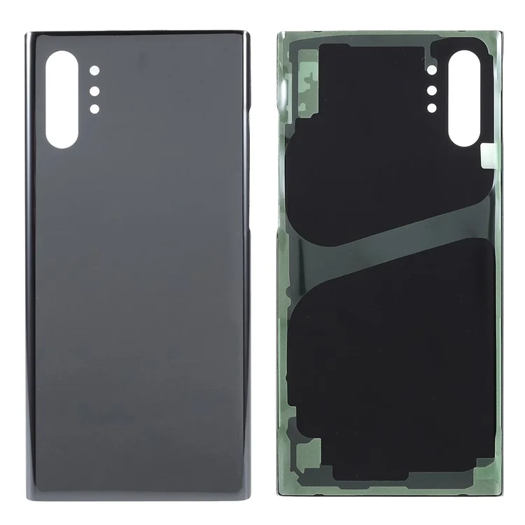 Glass Battery Housing Cover with Adhesive Sticker for Samsung Galaxy Note 10 Plus - Black