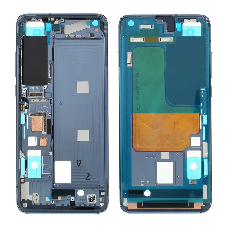 OEM Front Housing Frame Replace Part (A Side + Fingerprint) for Xiaomi Mi 10/Mi 10 Pro - Black